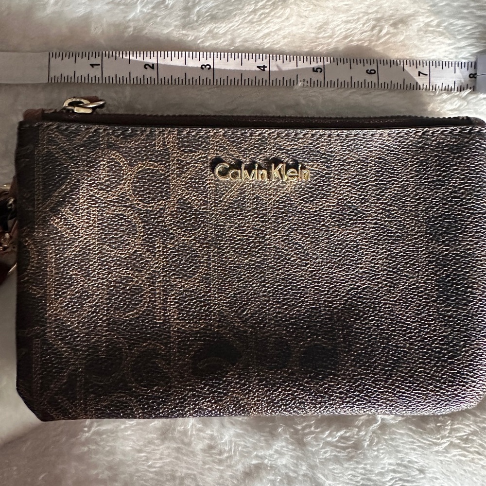 Calvin Klein Chocolate Brown Wristlet